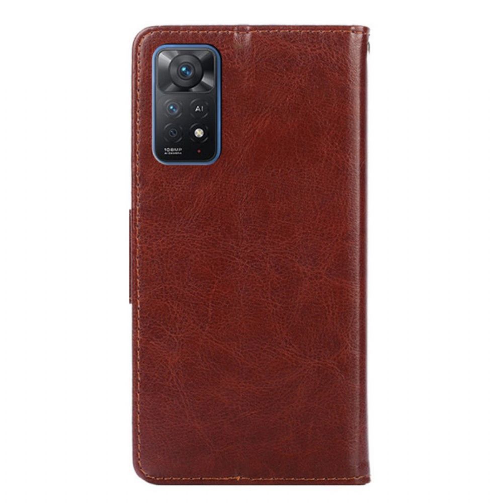 Folio-hoesje voor Xiaomi Redmi Note 11 Pro 4G / 5G Retro Kunstleer