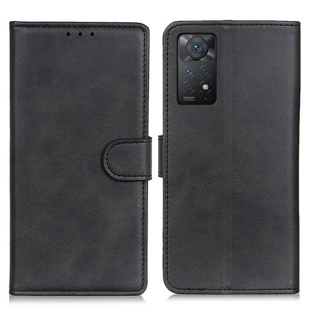 Folio-hoesje voor Xiaomi Redmi Note 11 Pro 4G / 5G Retro Mat Leereffect