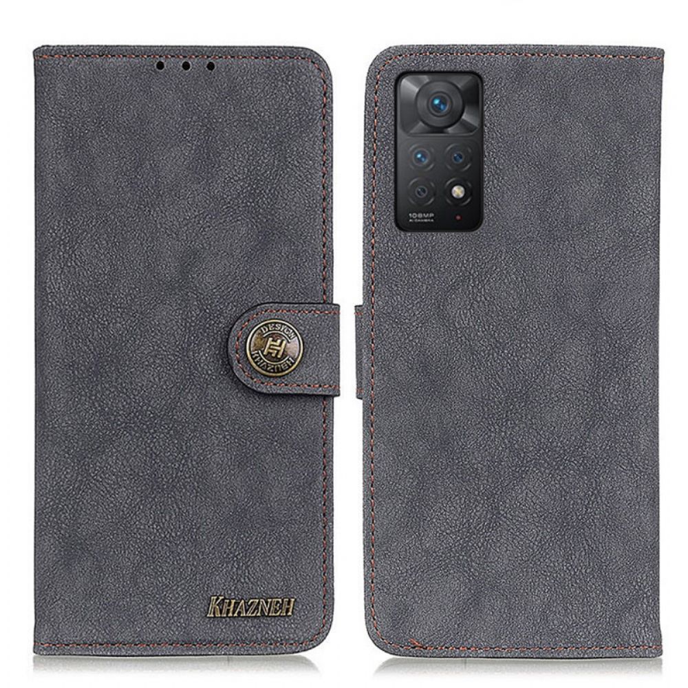 Folio-hoesje voor Xiaomi Redmi Note 11 Pro 4G / 5G Retro Split Kunstleer Khazneh