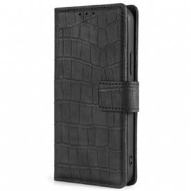 Folio-hoesje voor Xiaomi Redmi Note 11 Pro 4G / 5G Skin-touch Krokodil