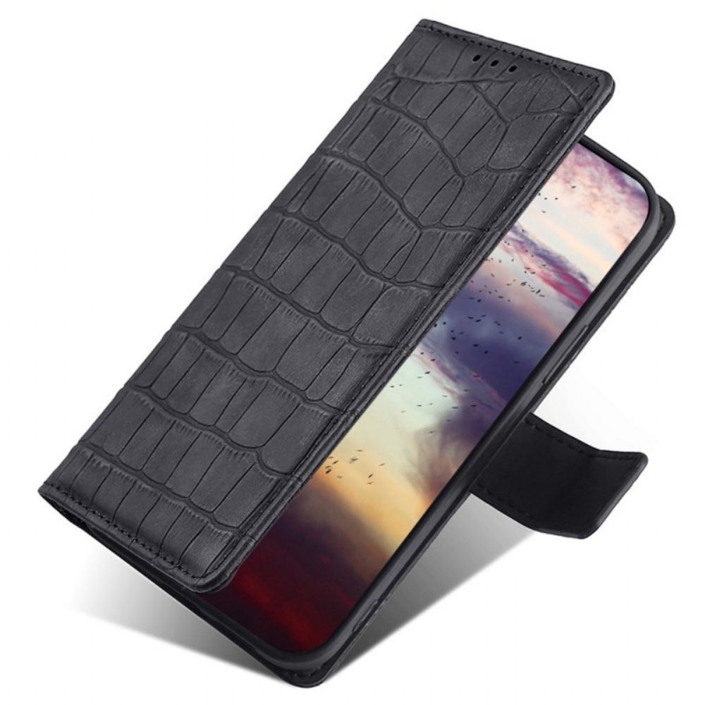 Folio-hoesje voor Xiaomi Redmi Note 11 Pro 4G / 5G Skin-touch Krokodil