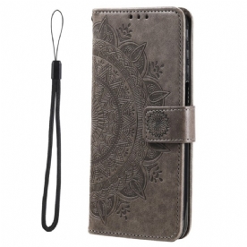 Folio-hoesje voor Xiaomi Redmi Note 11 Pro 4G / 5G Zon Mandala