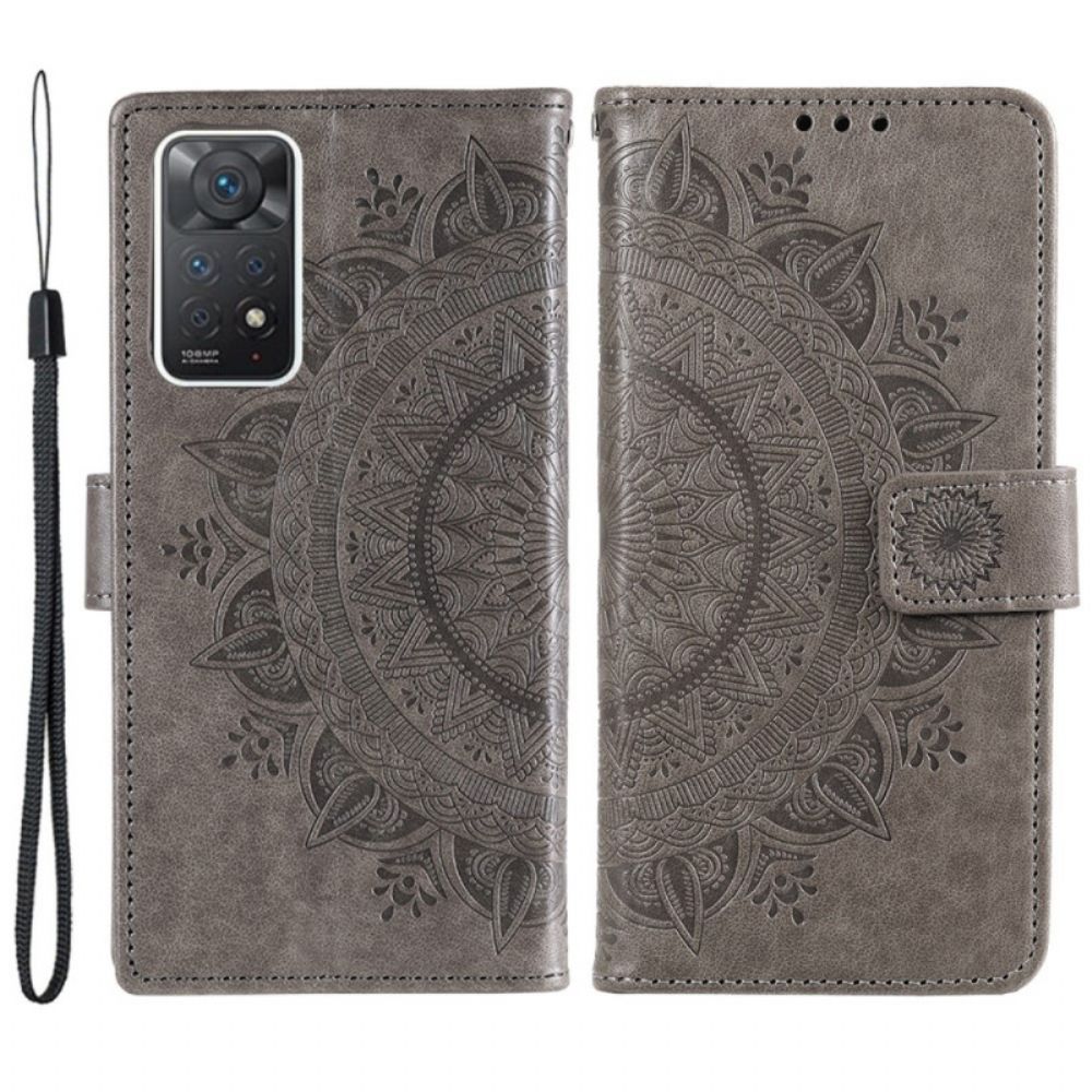 Folio-hoesje voor Xiaomi Redmi Note 11 Pro 4G / 5G Zon Mandala