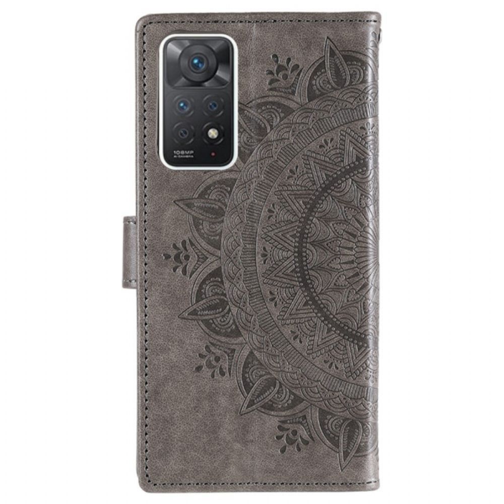 Folio-hoesje voor Xiaomi Redmi Note 11 Pro 4G / 5G Zon Mandala