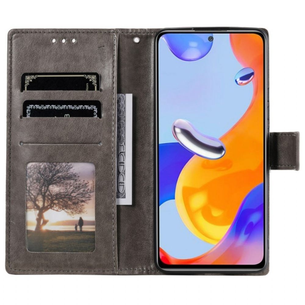 Folio-hoesje voor Xiaomi Redmi Note 11 Pro 4G / 5G Zon Mandala