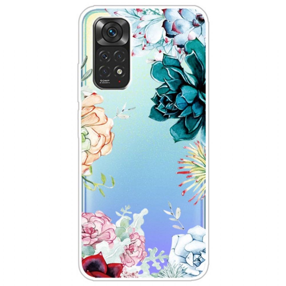 Hoesje voor Xiaomi Redmi Note 11 Pro 4G / 5G Aquarel Bloemen