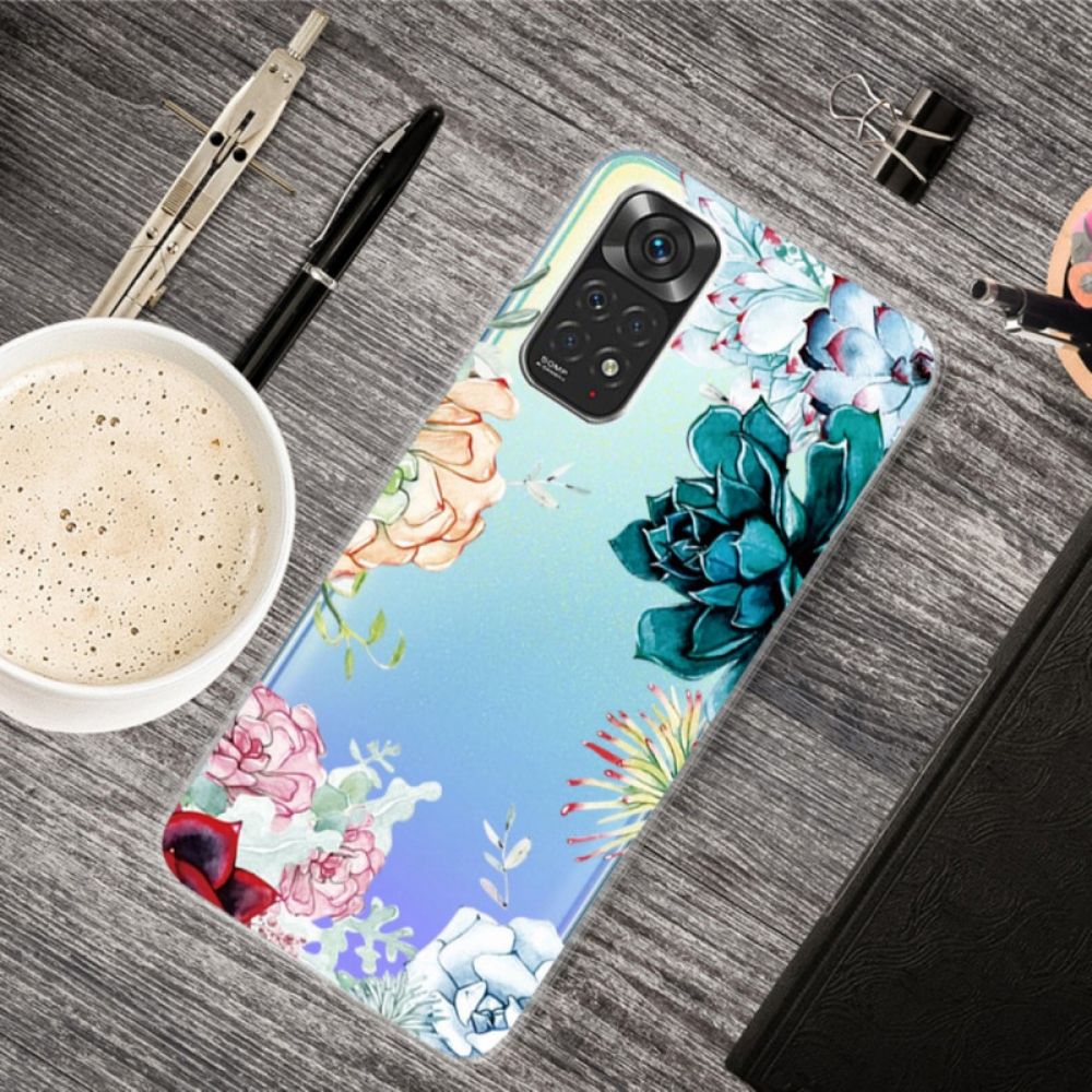 Hoesje voor Xiaomi Redmi Note 11 Pro 4G / 5G Aquarel Bloemen