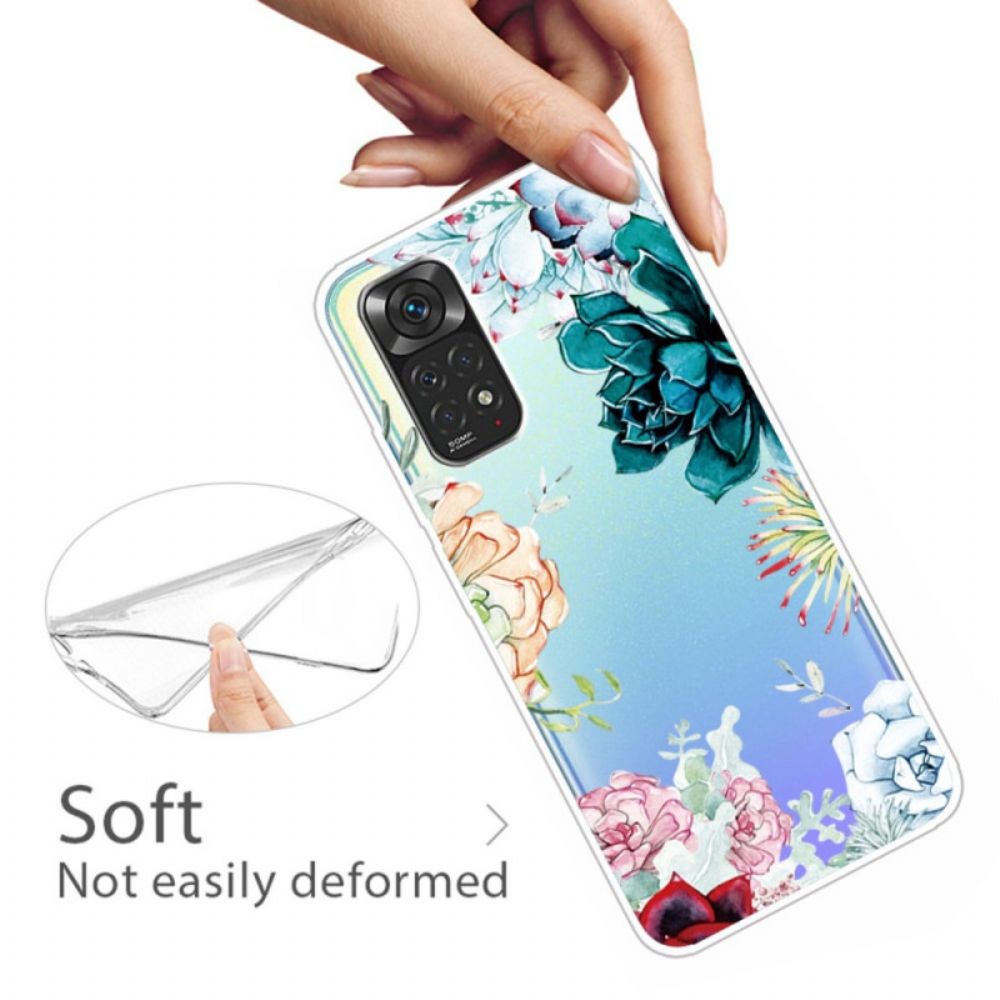 Hoesje voor Xiaomi Redmi Note 11 Pro 4G / 5G Aquarel Bloemen