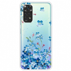 Hoesje voor Xiaomi Redmi Note 11 Pro 4G / 5G Boeket Blauwe Bloemen