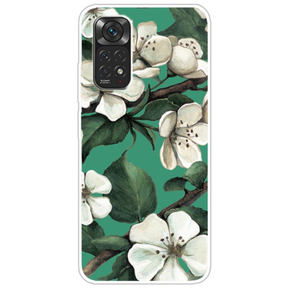 Hoesje voor Xiaomi Redmi Note 11 Pro 4G / 5G Witte Bloemen