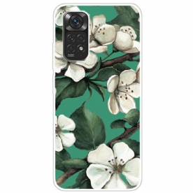 Hoesje voor Xiaomi Redmi Note 11 Pro 4G / 5G Witte Bloemen