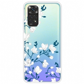 Hoesje voor Xiaomi Redmi Note 11 Pro 4G / 5G Witte Bloemen