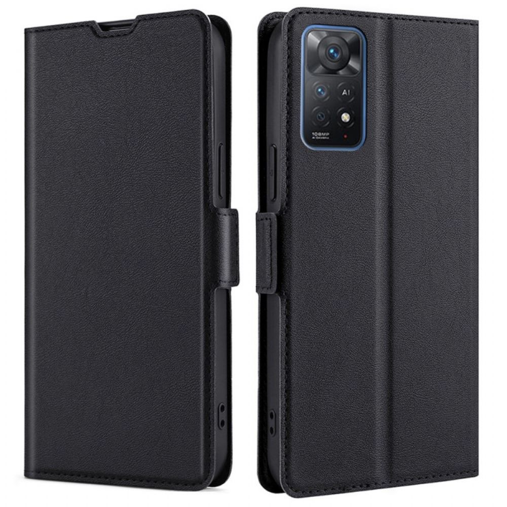 Leren Hoesje voor Xiaomi Redmi Note 11 Pro 4G / 5G Folio-hoesje Dubbele Nieuwe Kleuren Flap