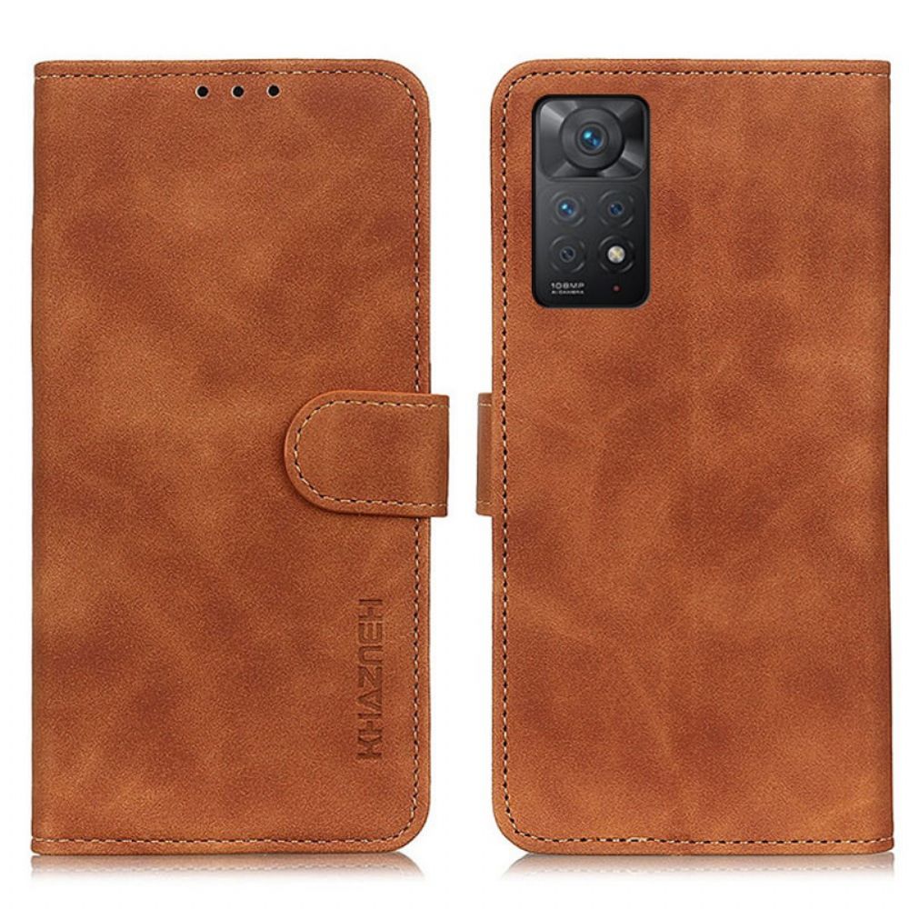 Leren Hoesje voor Xiaomi Redmi Note 11 Pro 4G / 5G Vintage Leereffect Khazneh