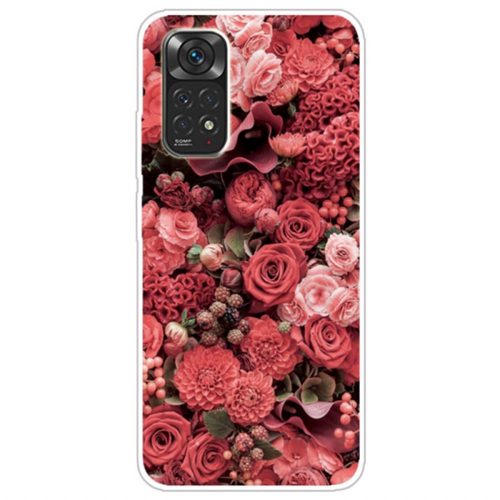 Telefoonhoesje voor Xiaomi Redmi Note 11 Pro 4G / 5G Intense Bloemen