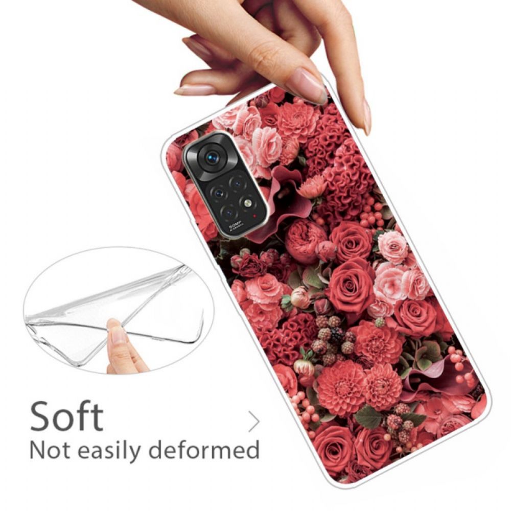 Telefoonhoesje voor Xiaomi Redmi Note 11 Pro 4G / 5G Intense Bloemen