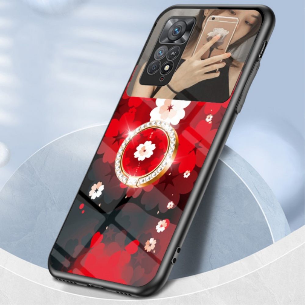 Telefoonhoesje voor Xiaomi Redmi Note 11 Pro 4G / 5G Spiegel Met Roterende Ring