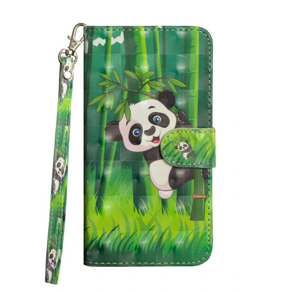 Folio-hoesje voor Oppo Find X2 Lite Panda En Bamboe