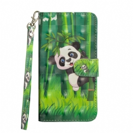 Folio-hoesje voor Oppo Find X2 Lite Panda En Bamboe