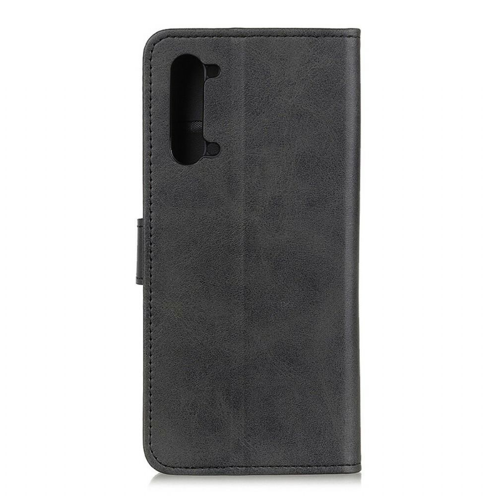 Folio-hoesje voor Oppo Find X2 Lite Retro Mat Leereffect