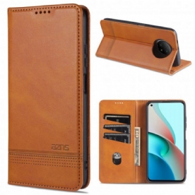 Bescherming Hoesje voor Xiaomi Redmi Note 9 5G / 9T 5G Folio-hoesje Azns Lederen Stijl