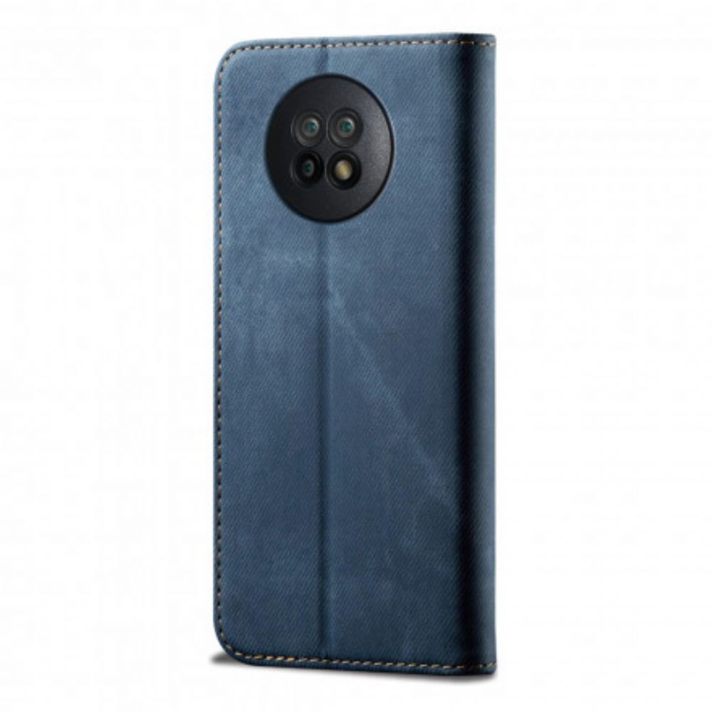 Bescherming Hoesje voor Xiaomi Redmi Note 9 5G / 9T 5G Folio-hoesje Denim Stof