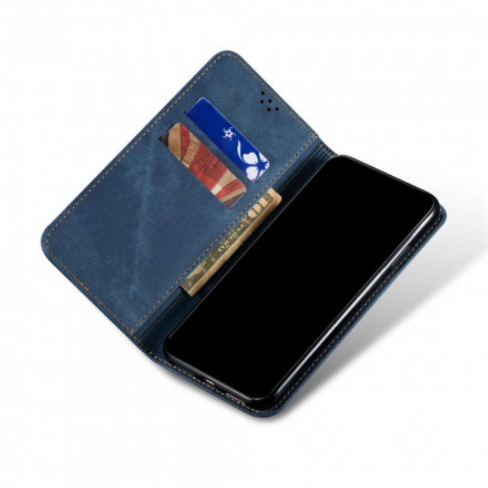 Bescherming Hoesje voor Xiaomi Redmi Note 9 5G / 9T 5G Folio-hoesje Denim Stof