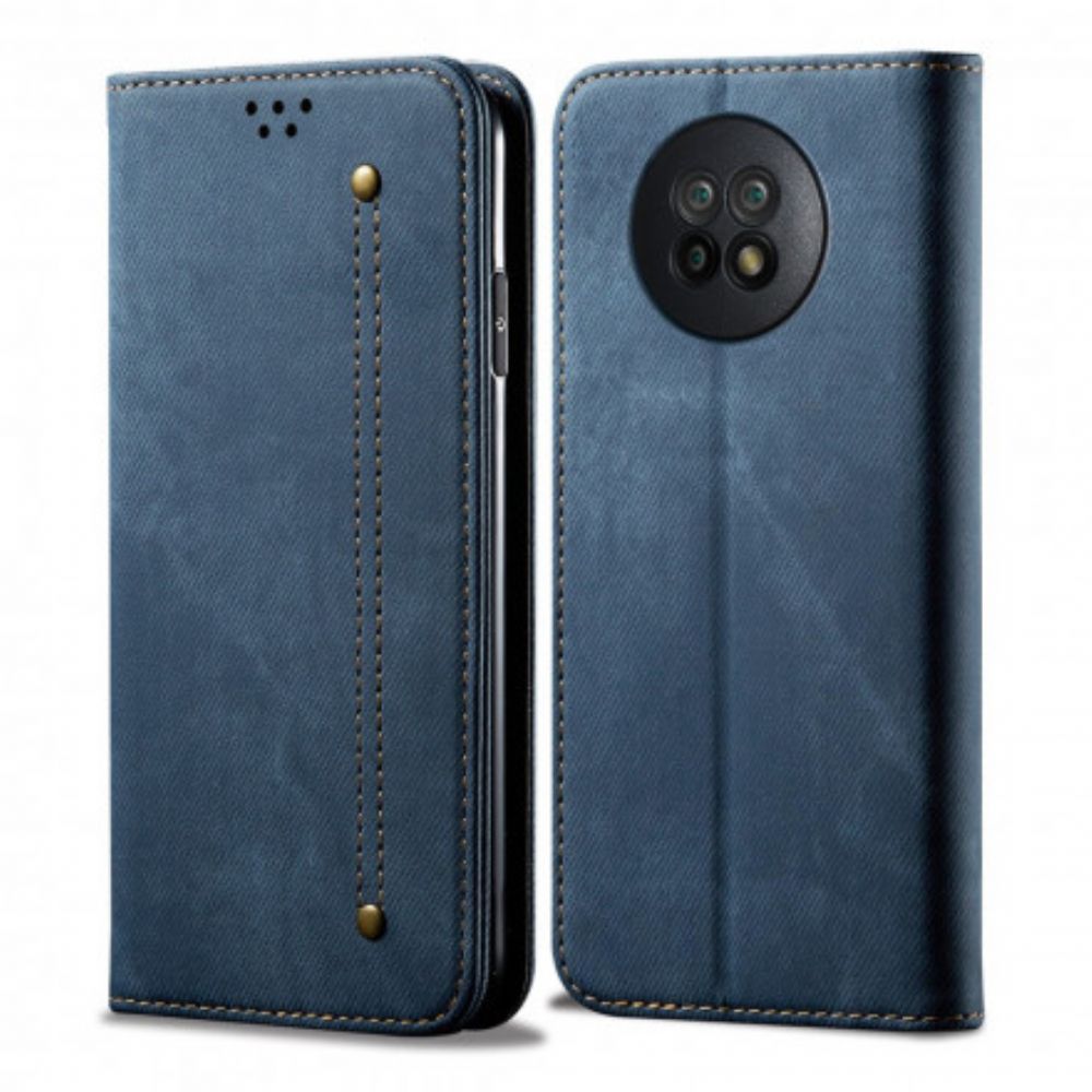 Bescherming Hoesje voor Xiaomi Redmi Note 9 5G / 9T 5G Folio-hoesje Denim Stof