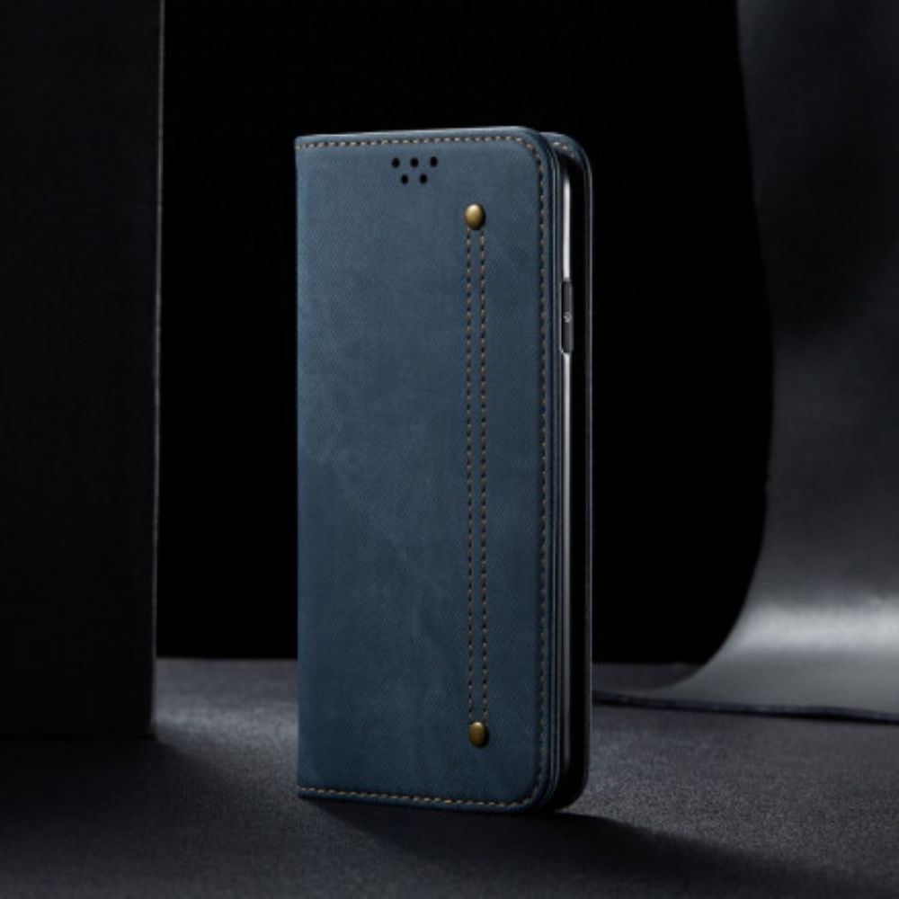 Bescherming Hoesje voor Xiaomi Redmi Note 9 5G / 9T 5G Folio-hoesje Denim Stof