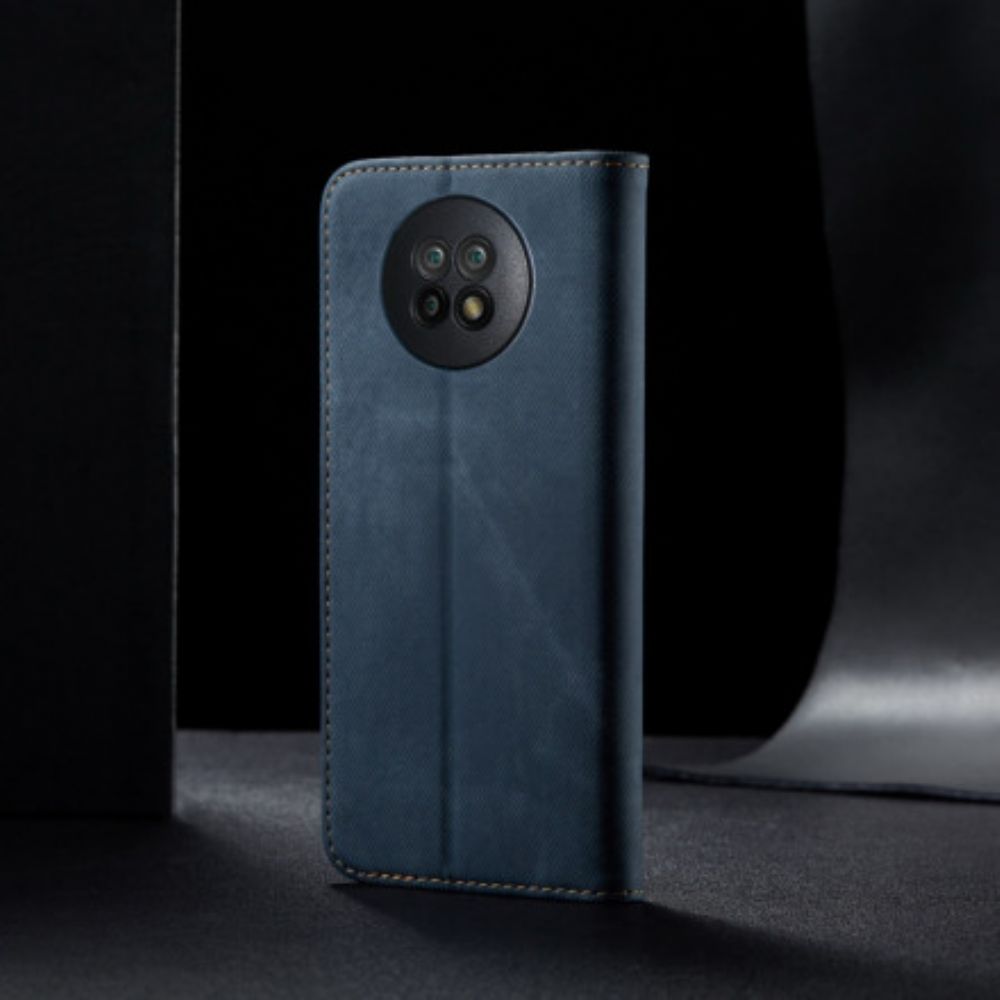 Bescherming Hoesje voor Xiaomi Redmi Note 9 5G / 9T 5G Folio-hoesje Denim Stof