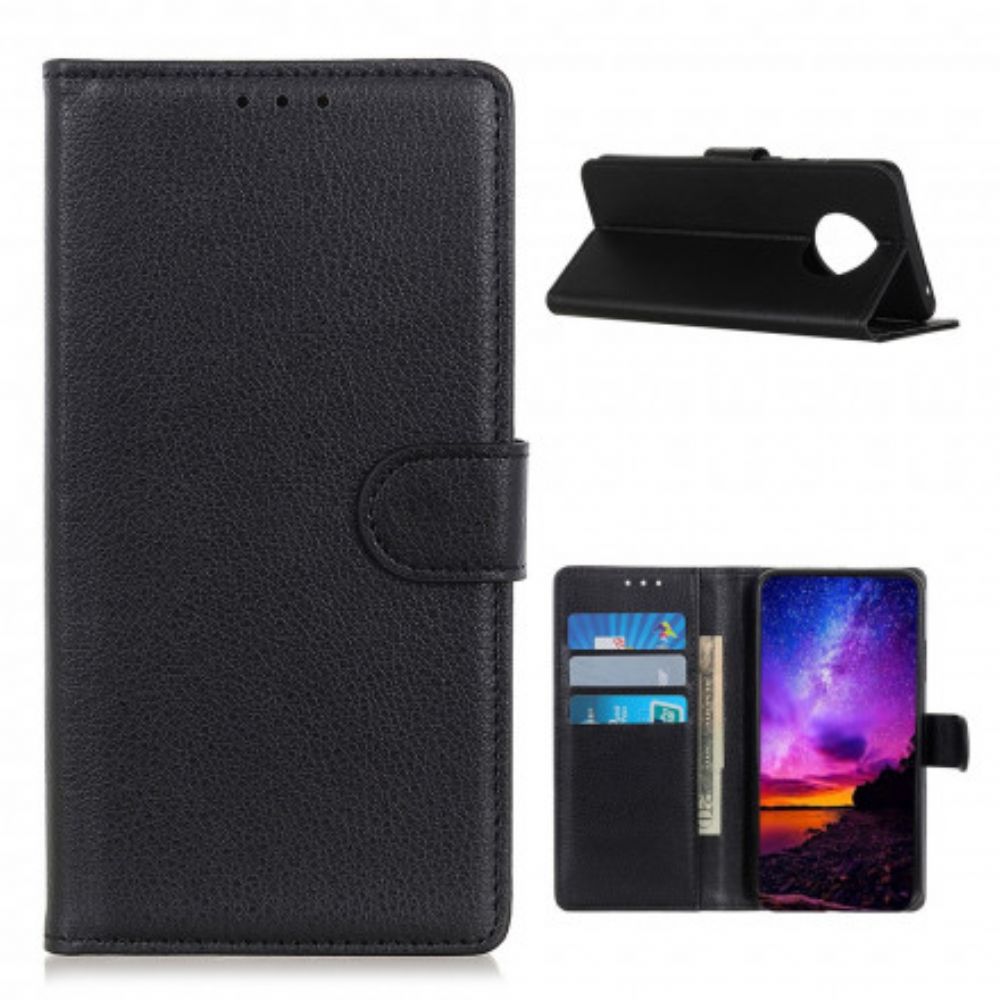 Flip Case voor Xiaomi Redmi Note 9 5G / 9T 5G Traditionele Lychee