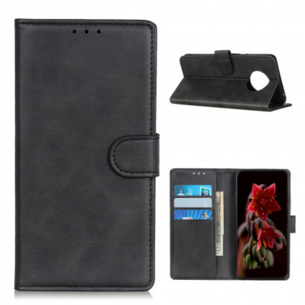 Folio-hoesje voor Xiaomi Redmi Note 9 5G / 9T 5G Retro Mat Leereffect