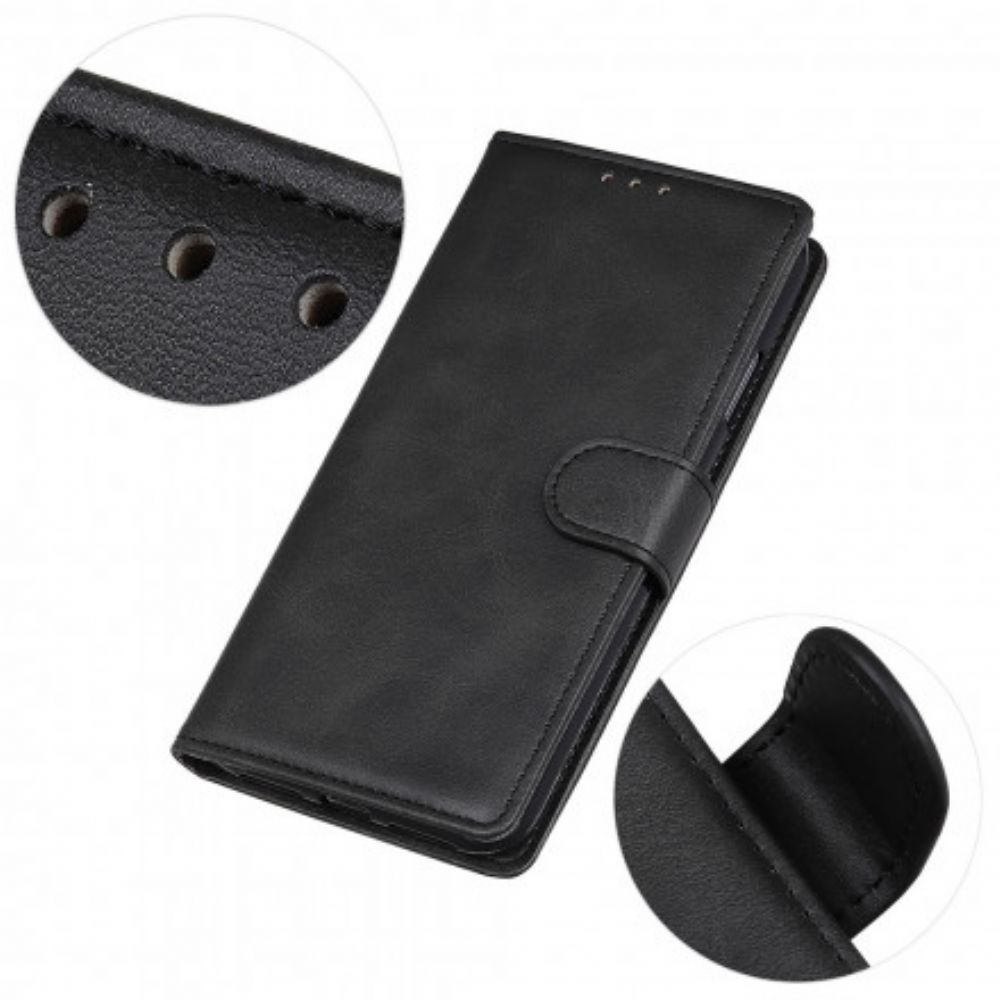 Folio-hoesje voor Xiaomi Redmi Note 9 5G / 9T 5G Retro Mat Leereffect