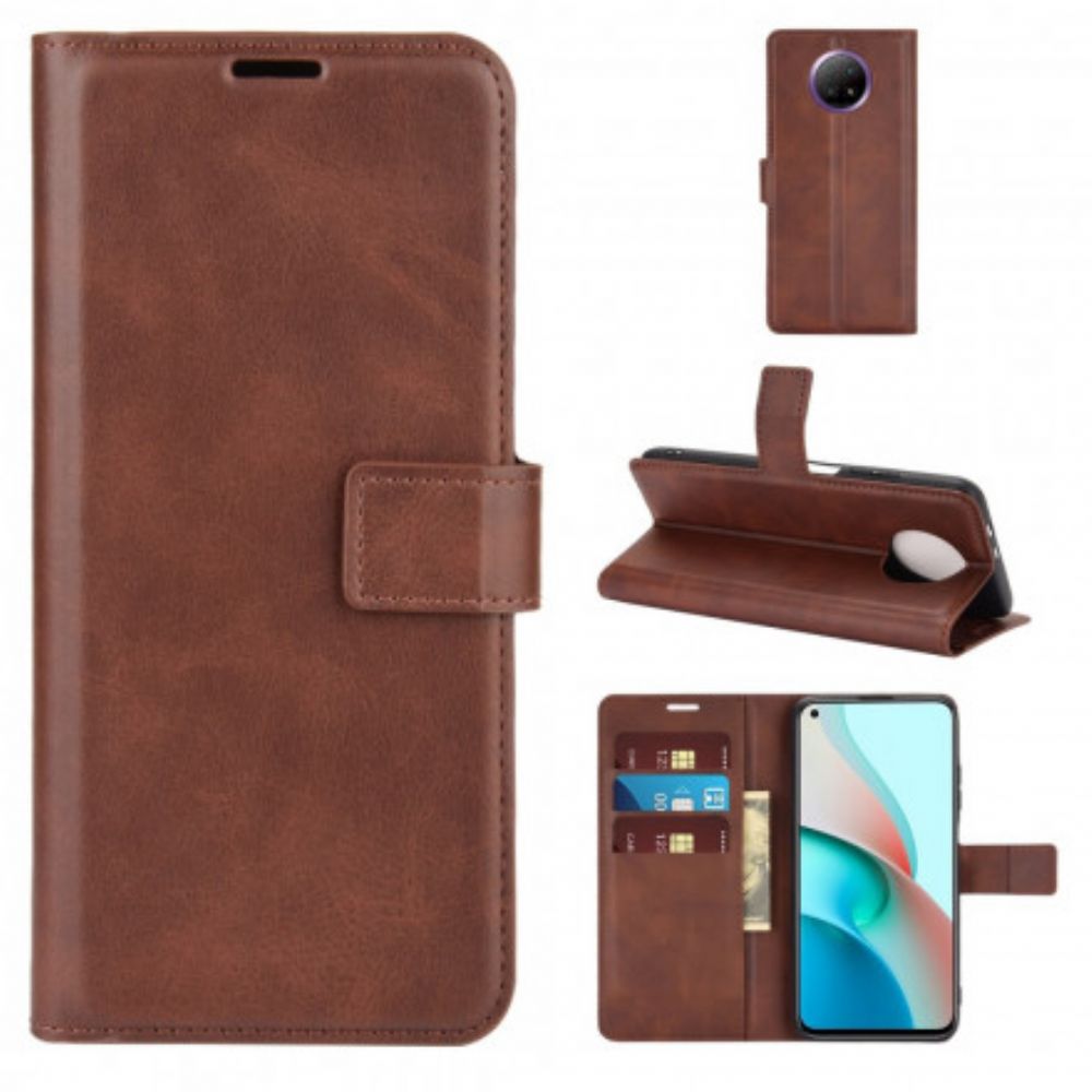 Folio-hoesje voor Xiaomi Redmi Note 9 5G / 9T 5G Slim Extreem Leereffect