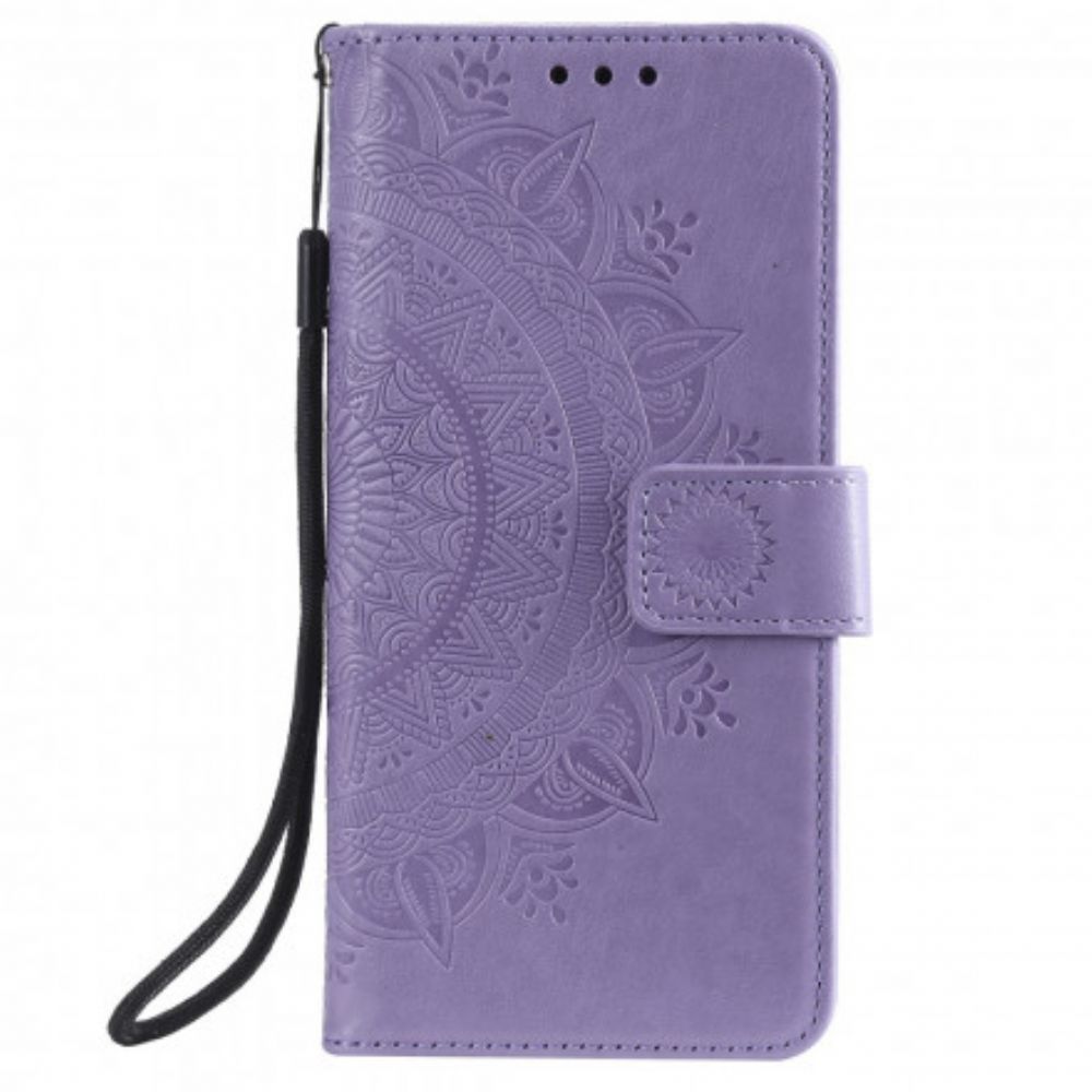 Folio-hoesje voor Xiaomi Redmi Note 9 5G / 9T 5G Zon Mandala