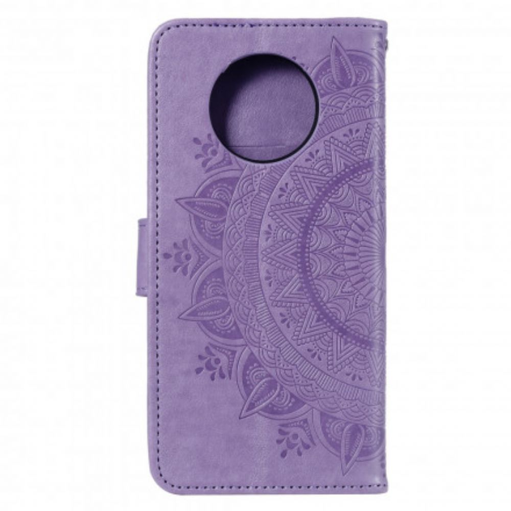 Folio-hoesje voor Xiaomi Redmi Note 9 5G / 9T 5G Zon Mandala