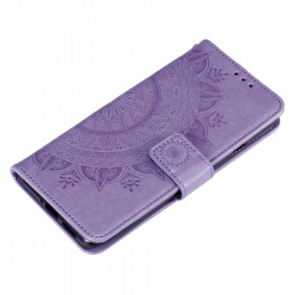 Folio-hoesje voor Xiaomi Redmi Note 9 5G / 9T 5G Zon Mandala