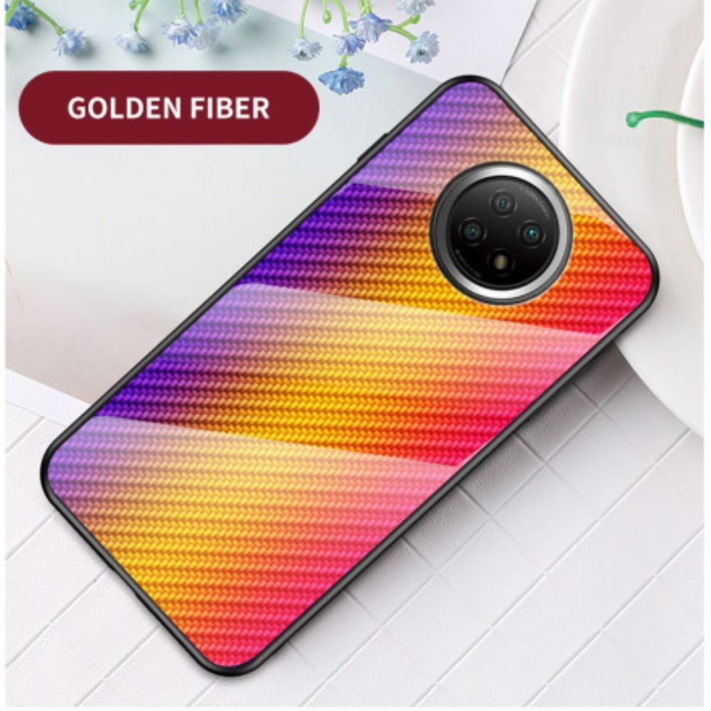 Hoesje voor Xiaomi Redmi Note 9 5G / 9T 5G Gehard Glas Van Koolstofvezel