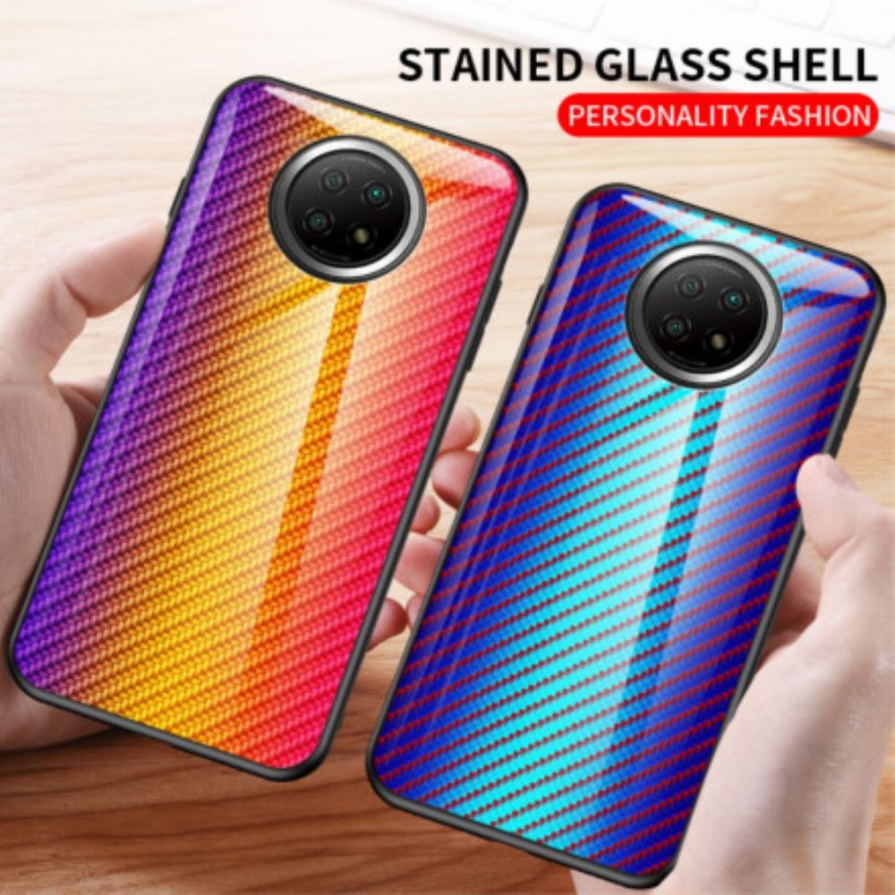 Hoesje voor Xiaomi Redmi Note 9 5G / 9T 5G Gehard Glas Van Koolstofvezel