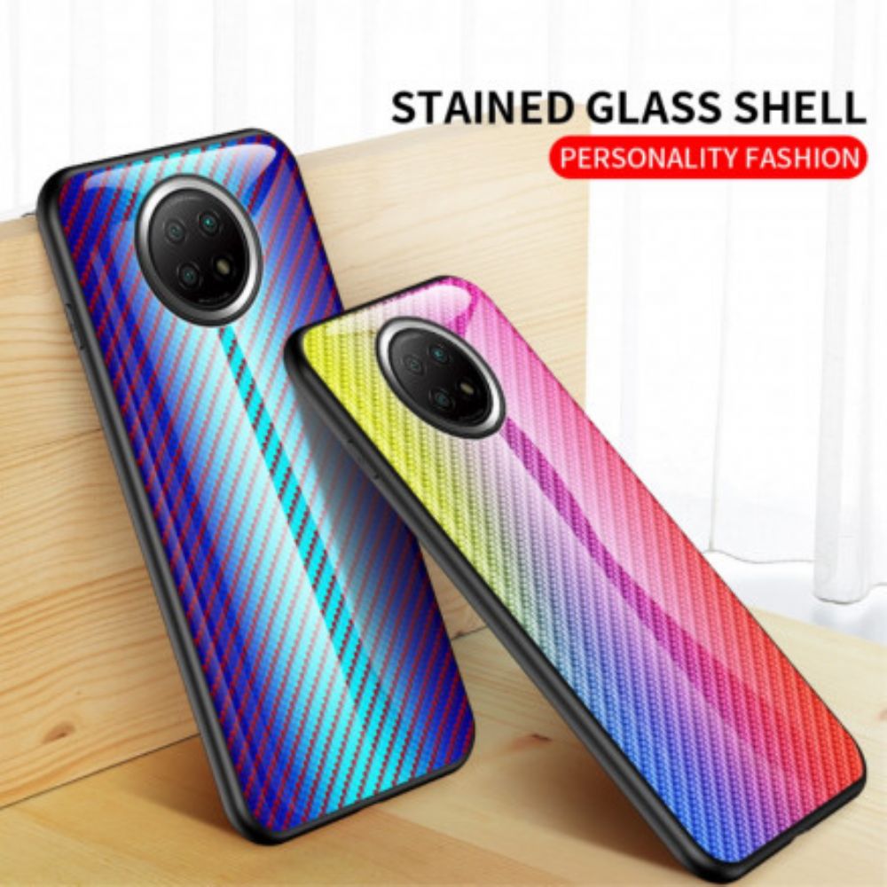 Hoesje voor Xiaomi Redmi Note 9 5G / 9T 5G Gehard Glas Van Koolstofvezel