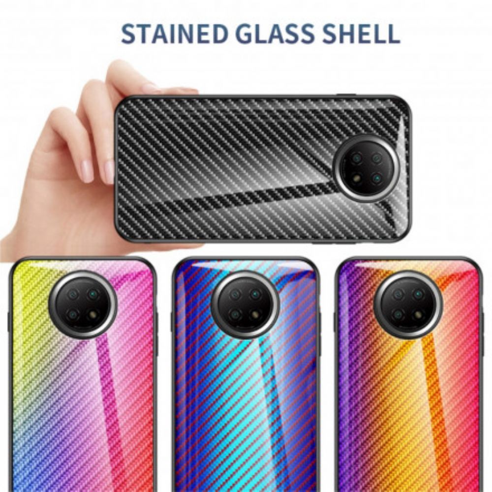 Hoesje voor Xiaomi Redmi Note 9 5G / 9T 5G Gehard Glas Van Koolstofvezel