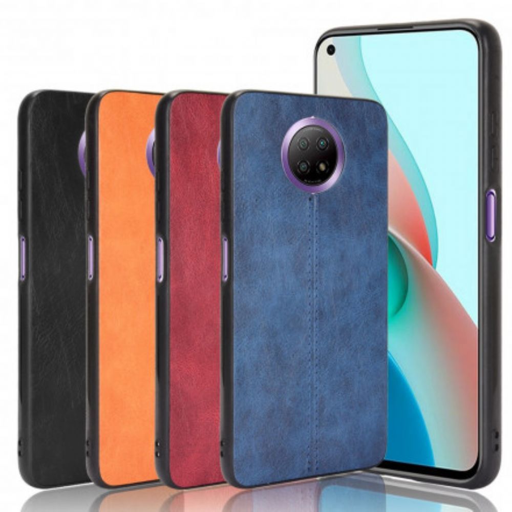 Hoesje voor Xiaomi Redmi Note 9 5G / 9T 5G Naad Leereffect