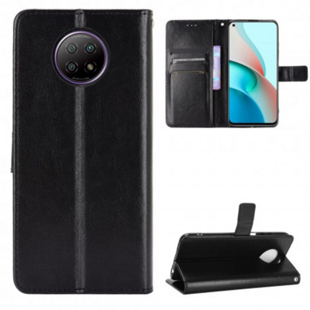 Leren Hoesje voor Xiaomi Redmi Note 9 5G / 9T 5G Flitsachtig Kunstleer