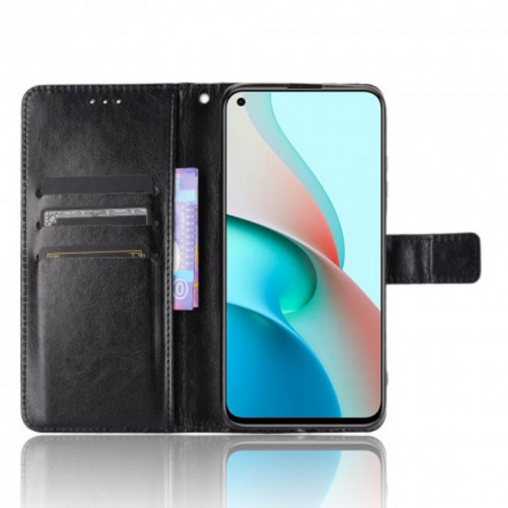 Leren Hoesje voor Xiaomi Redmi Note 9 5G / 9T 5G Flitsachtig Kunstleer