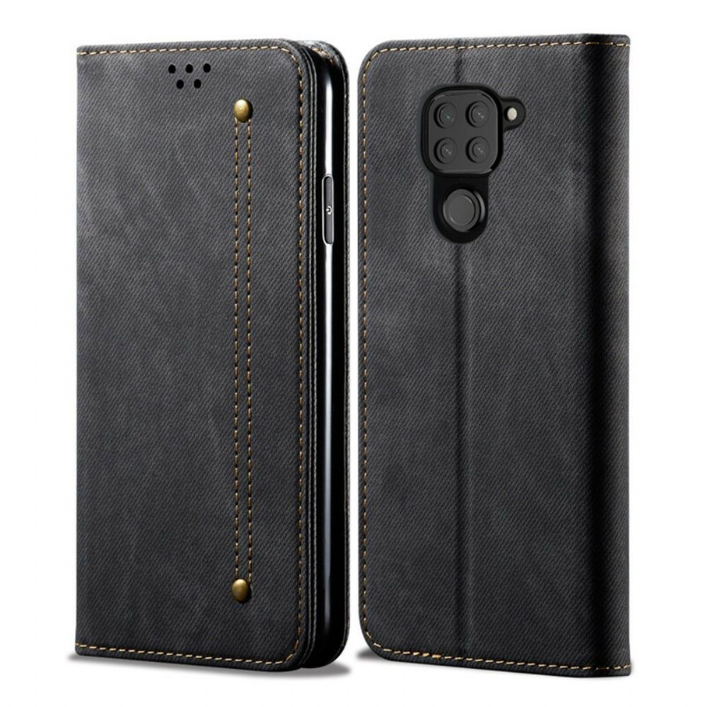 Bescherming Hoesje voor Xiaomi Redmi Note 9 Folio-hoesje Denim Stof