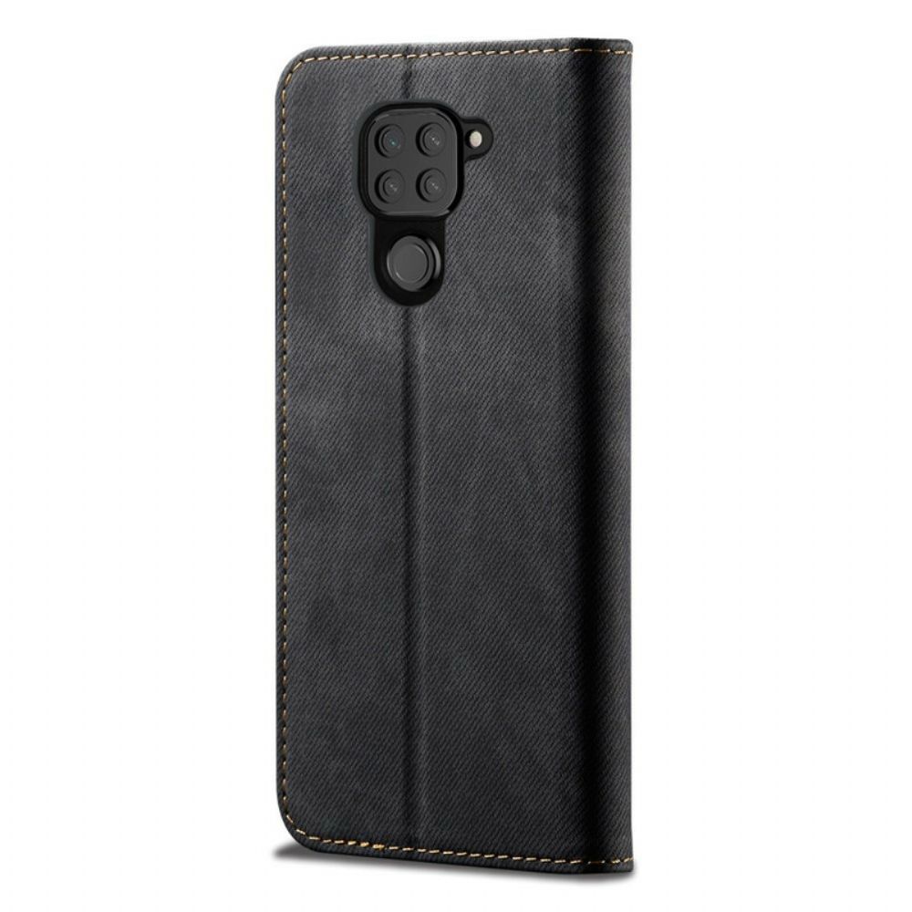 Bescherming Hoesje voor Xiaomi Redmi Note 9 Folio-hoesje Denim Stof