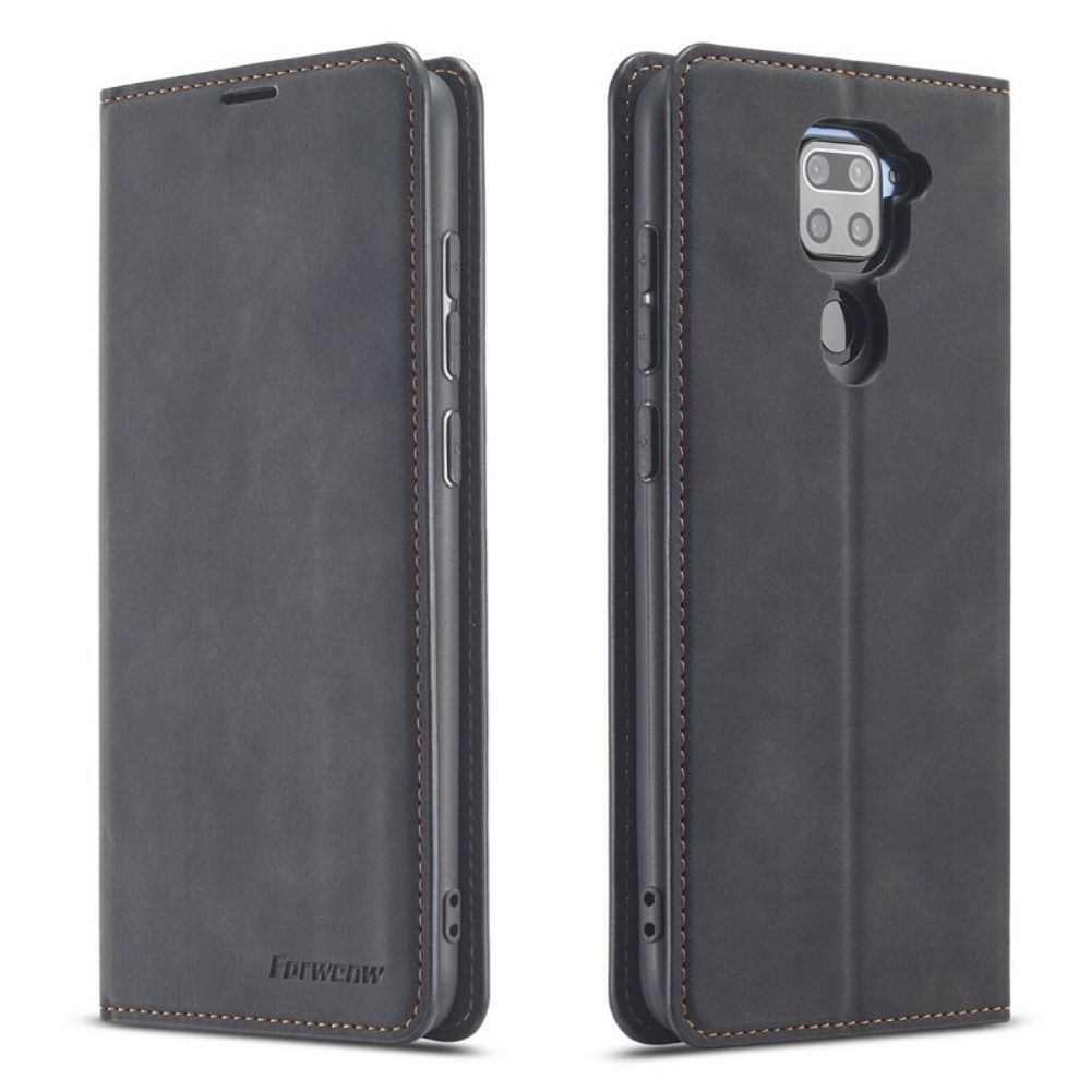 Bescherming Hoesje voor Xiaomi Redmi Note 9 Folio-hoesje Lederen Effect Forwenw