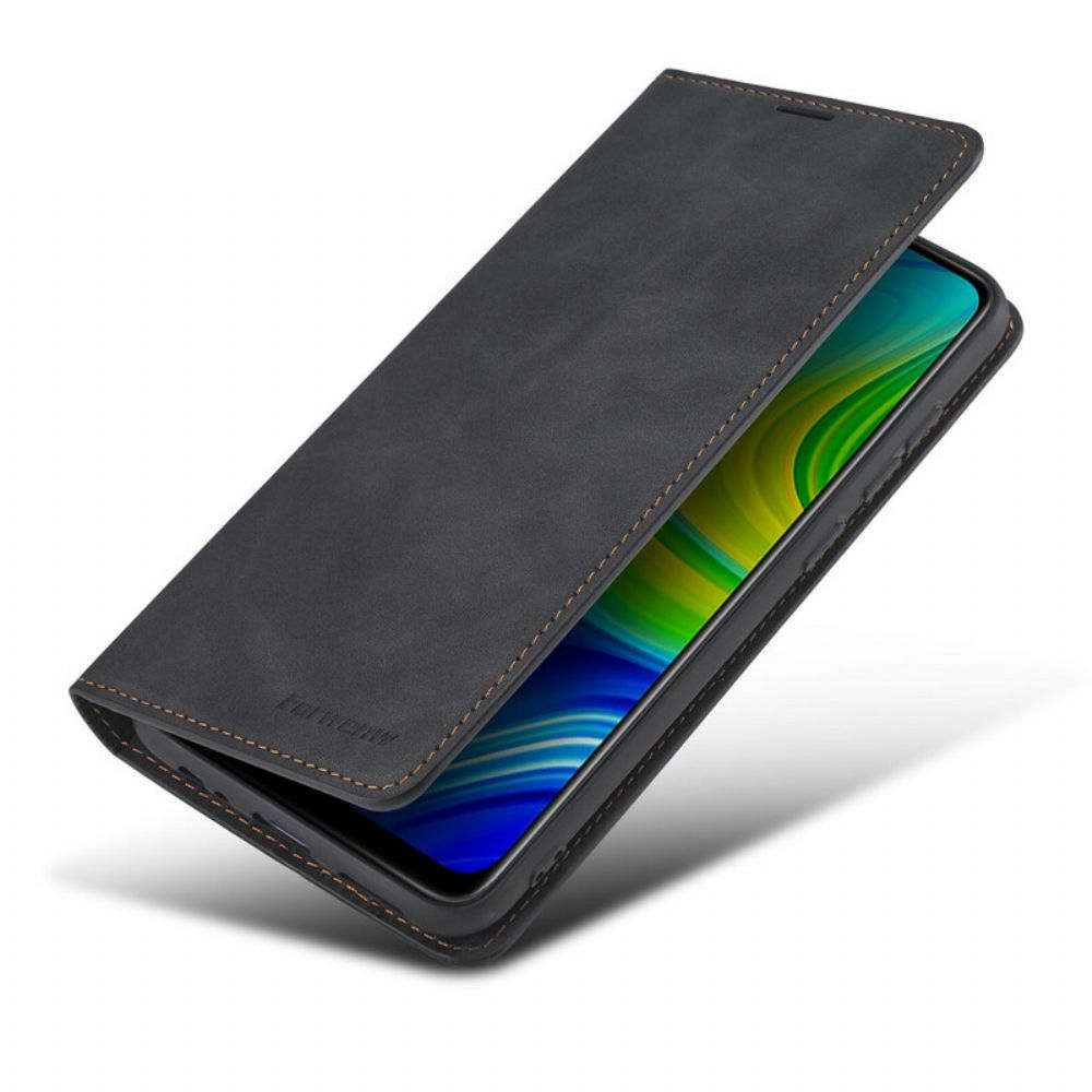 Bescherming Hoesje voor Xiaomi Redmi Note 9 Folio-hoesje Lederen Effect Forwenw