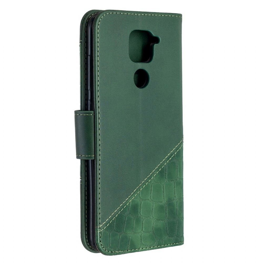 Flip Case voor Xiaomi Redmi Note 9 Klassiek Krokodillenleereffect