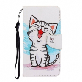 Folio-hoesje voor Xiaomi Redmi Note 9 Met Ketting Thong Kitten